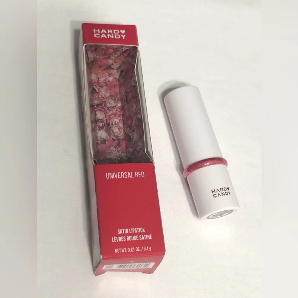 Hard Candy Satin Lipstick  universal red. 0.12oz
